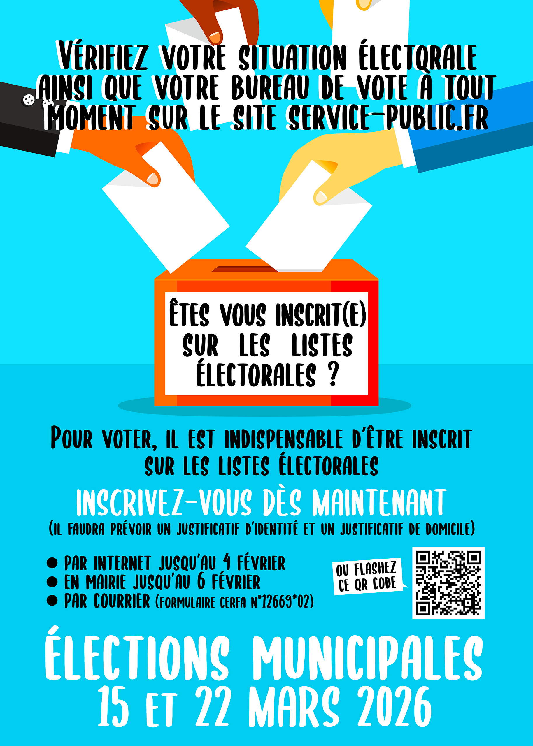 Inscription liste électorales pour les Municipales 2026